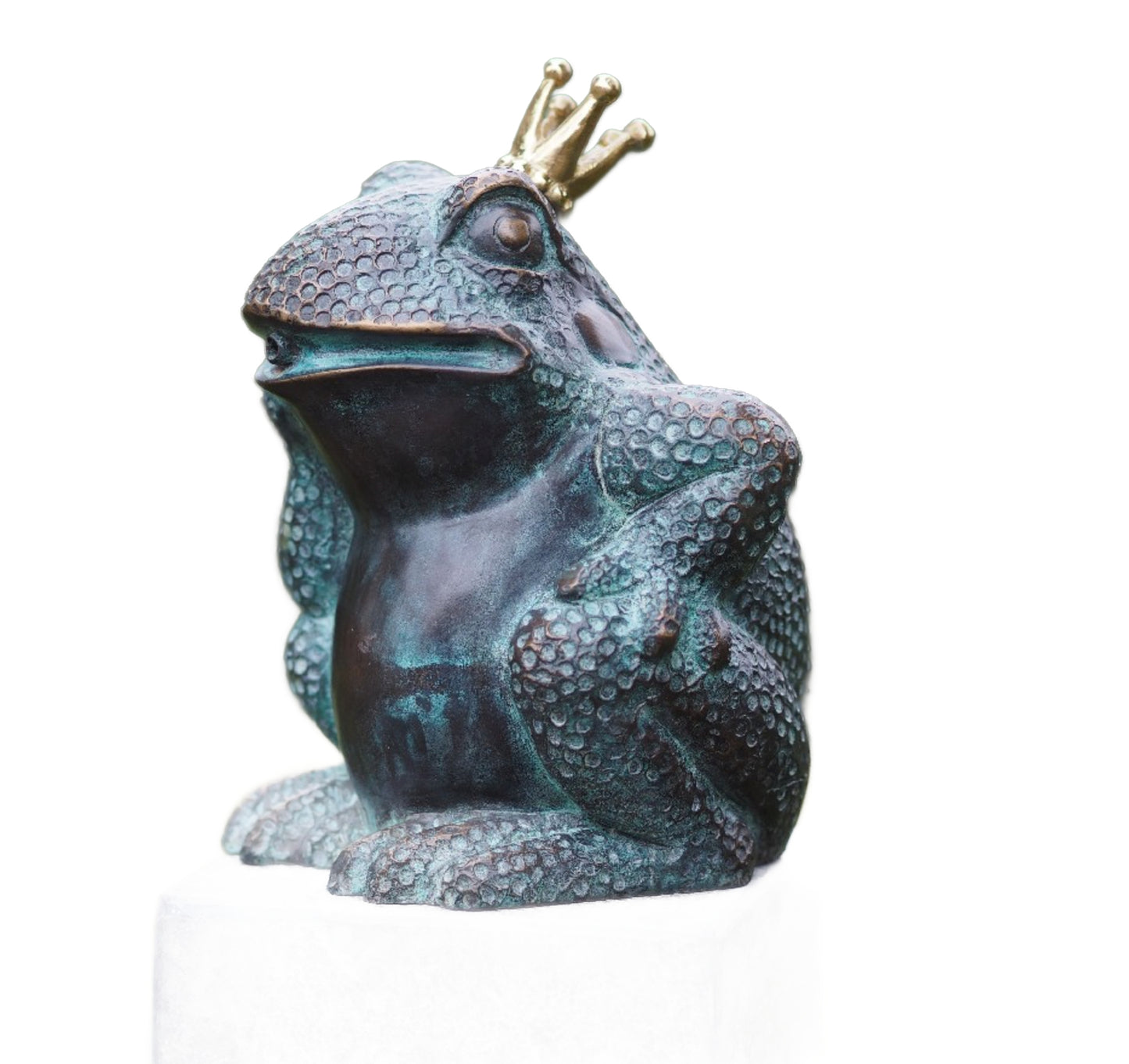 Sapo Rei de Bronze - Fonte - Estátua de jardim - Lagoa - Decoração de jardim