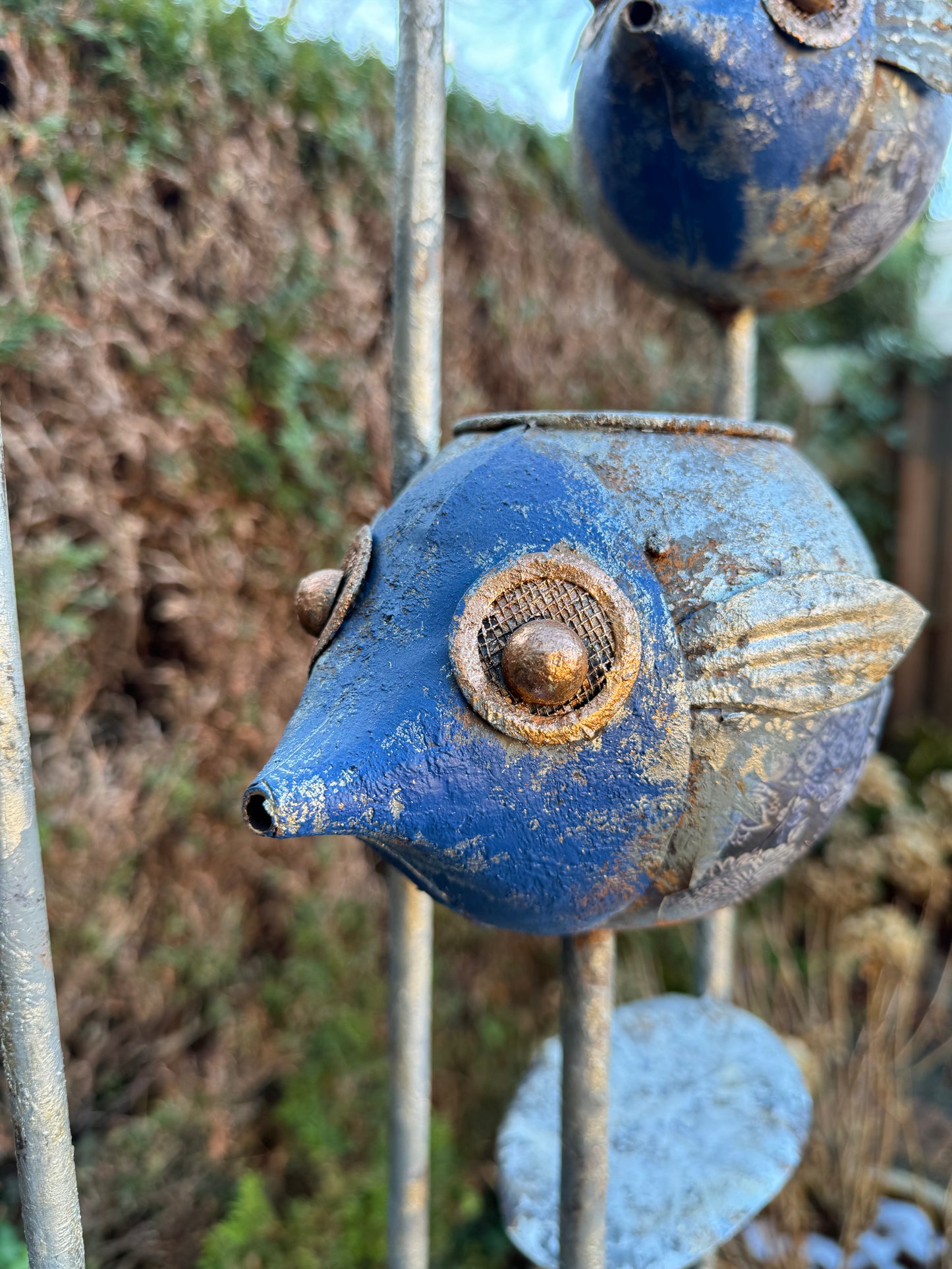 Fonte de peixes de metal - incluindo bomba - Decoração de jardim