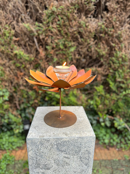 Flor de Ferrugem - Flor porta-vela - 25x25x25cm - 1Kg