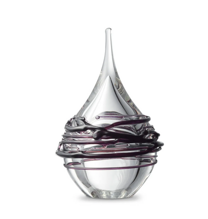 Urna Drop Transparent Swirl - Altura 14 cm - 50 ml cinzas