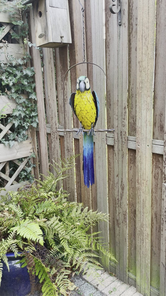 Metal parrot on swing - 28x16x95cm - 1Kg