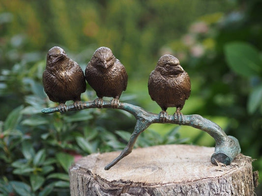 3 Birds in Bronze 12x9x20cm