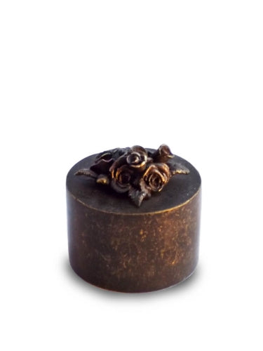 <transcy>Mini Urn in Bronze Roses</transcy>