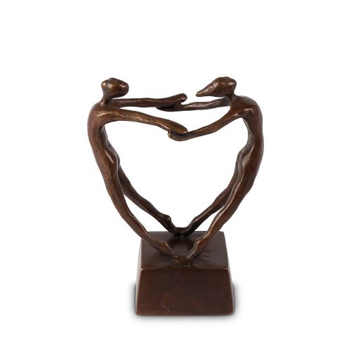 Bronzen urnen-paar in harmonie-15cm-65ml