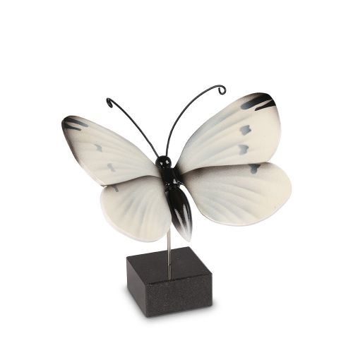 Borboleta em Madeira - Branca - 17,5x11cm -3ml