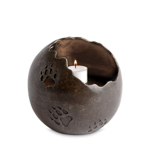 Bronzen urn - Hond - Het licht van je ziel - ø 15cm - 1.1L