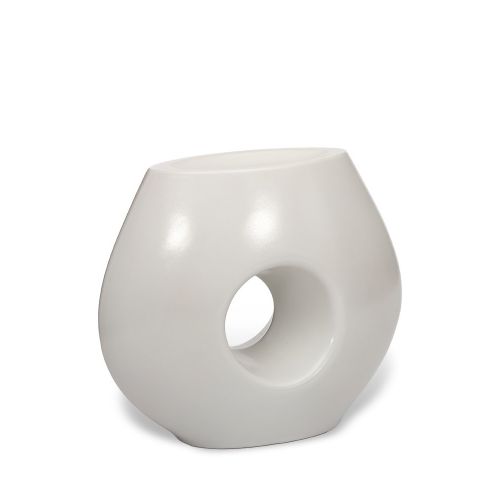 Matt White Porcelain Urn 27x27x13cm - 3L