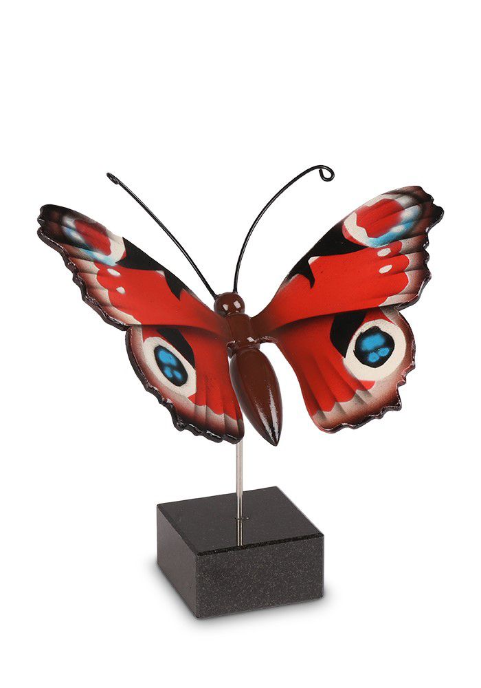 Borboleta em Madeira - Vermelho - 14x11,5cm -3ml